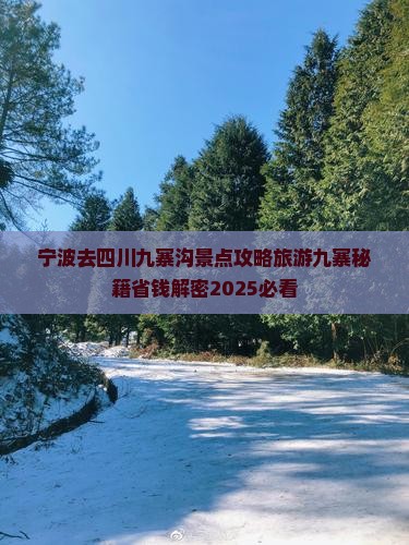 宁波去四川九寨沟景点