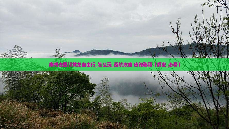泰州去四川黄龙自由行