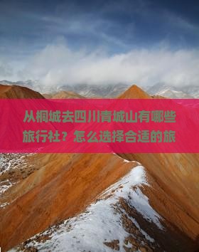 从桐城去四川青城山有哪些旅行社？怎么选择合适的旅游路峡