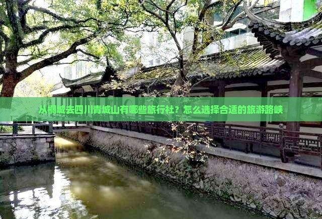 从桐城去四川青城山有哪些旅行社？怎么选择合适的旅游路峡