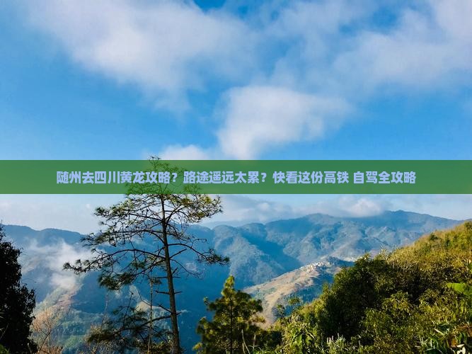 随州去四川黄龙攻略？路途遥远太累？快看这份高铁+自驾全攻略