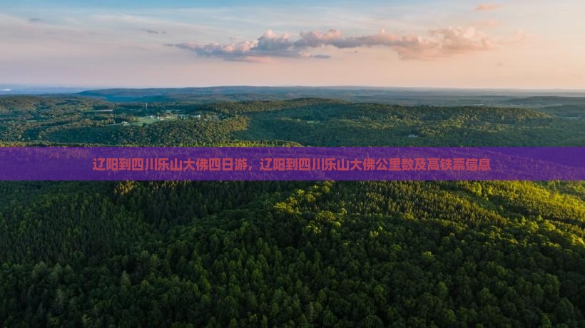 辽阳到四川乐山大佛四日游，辽阳到四川乐山大佛公里数及高铁票信息