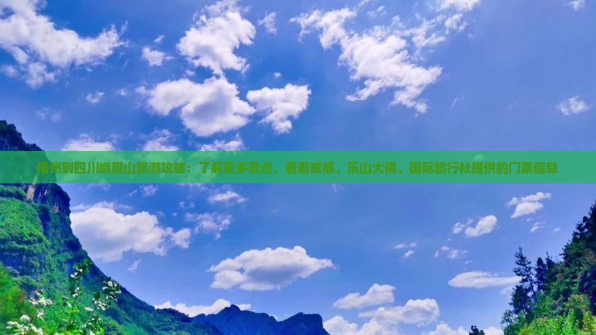 梧州到四川峨眉山旅游攻略：了解更多景点，看看成都、乐山大佛、国际旅行社提供的门票信息