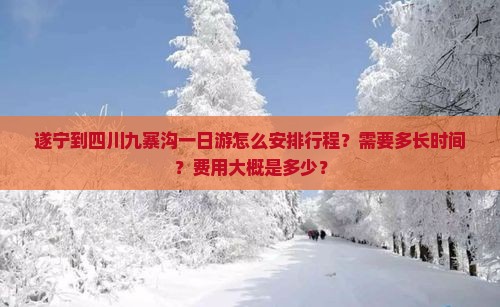 遂宁到四川九寨沟一日游怎么安排行程？需要多长时间？费用大概是多少？