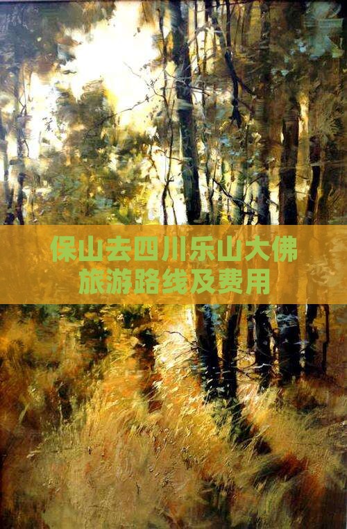 保山去四川乐山大佛旅游路线及费用