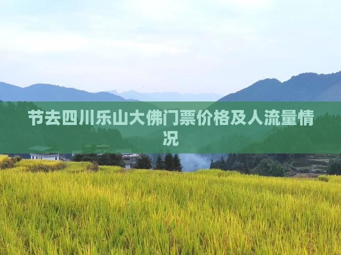 节去四川乐山大佛门票价格及人流量情况