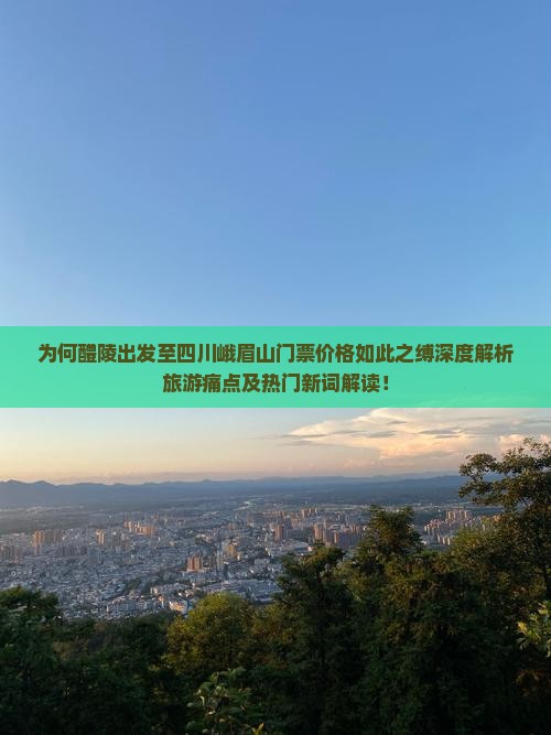 为何醴陵出发至四川峨眉山门票价格如此之缚深度解析旅游痛点及热门新词解读！