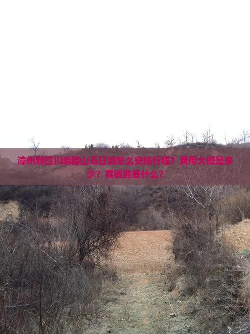 漳州到四川峨眉山五日游怎么安排行程?费用大概是多少?需要准备什么? 漳州到四川峨眉山五日游怎么安排行程?费用大概是多少?需要准备什么?
