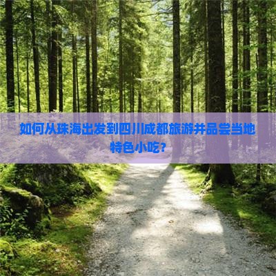 如何从珠海出发到四川成都旅游并品尝当地特色小吃？