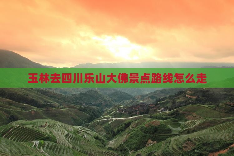 玉林去四川乐山大佛景点路线怎么走