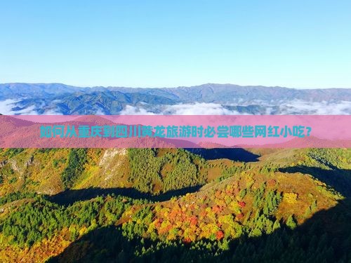 如何从重庆到四川黄龙旅游时必尝哪些网红小吃？