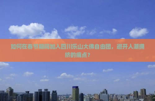 如何在春节期间加入四川乐山大佛自由团，避开人潮拥挤的痛点？