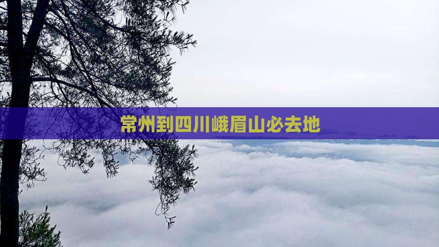 常州到四川峨眉山必去地