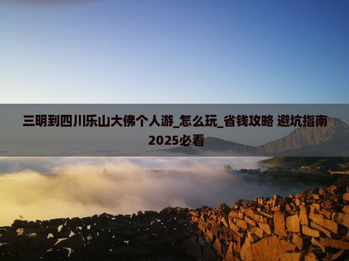 三明到四川乐山大佛个人游