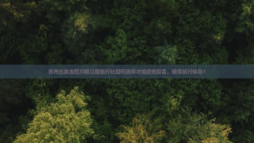 苏州出发去四川都江堰旅行社如何选择才能避免踩雷，确保旅行体验？