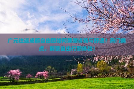 广元往返成都自由团如何兼顾省钱与舒适？热门痛点，解锁自由行新体验！