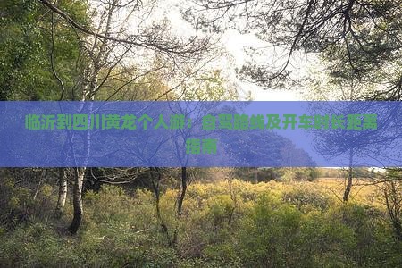 临沂到四川黄龙个人游：自驾路线及开车时长距离指南