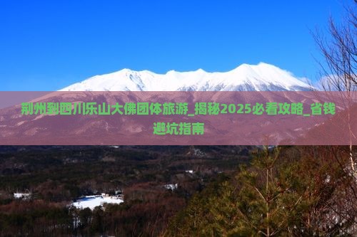 荆州到四川乐山大佛团体旅游