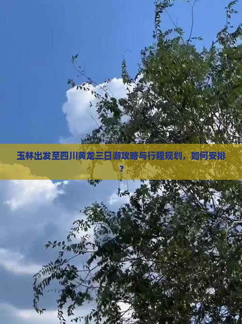 玉林出发至四川黄龙三日游攻略与行程规划，如何安排？