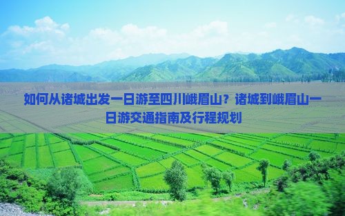 如何从诸城出发一日游至四川峨眉山？诸城到峨眉山一日游交通指南及行程规划