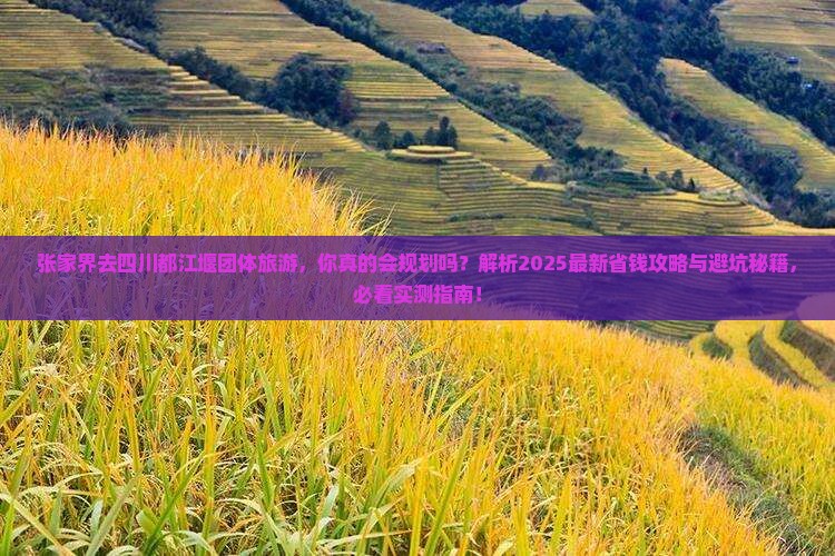 张家界去四川都江堰团体旅游