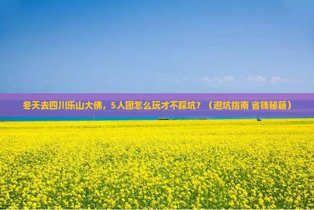 冬天去四川乐山大佛团体旅游