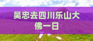 吴忠去四川乐山大佛一日