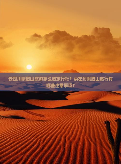 去四川峨眉山旅游怎么选旅行社？崇左到峨眉山旅行有哪些注意事项？
