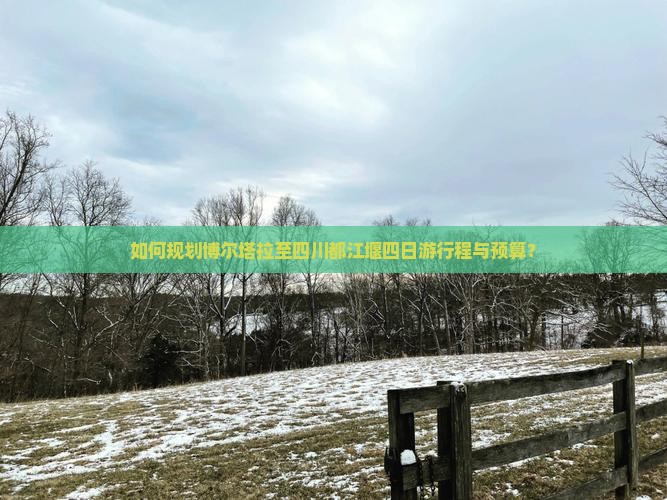 如何规划博尔塔拉至四川都江堰四日游行程与预算？