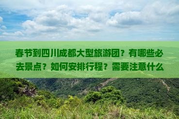春节到四川成都大型旅游团？有哪些必去景点？如何安排行程？需要注意什么？