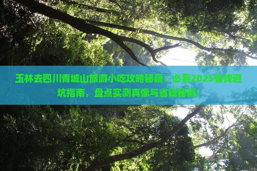玉林去四川青城山旅游小吃