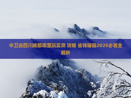 中卫去四川成都哪里玩