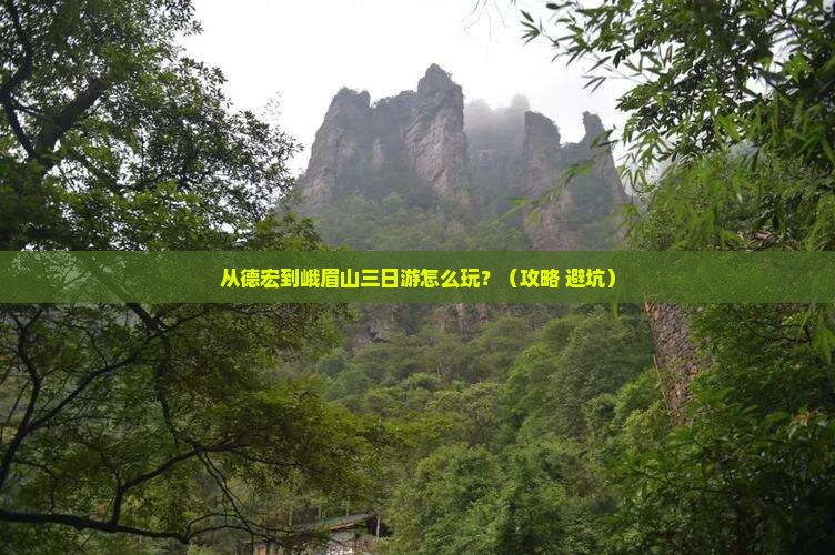 德宏到四川峨眉山三日游