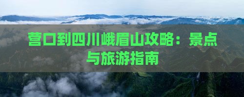 营口到四川峨眉山自由行