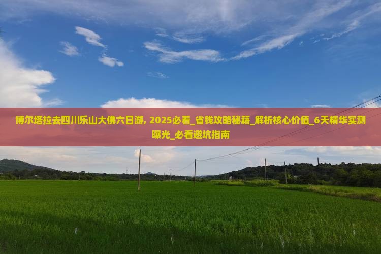 博尔塔拉去四川乐山大佛六日游