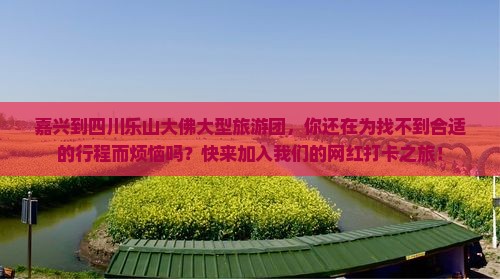 嘉兴到四川乐山大佛大型旅游团
