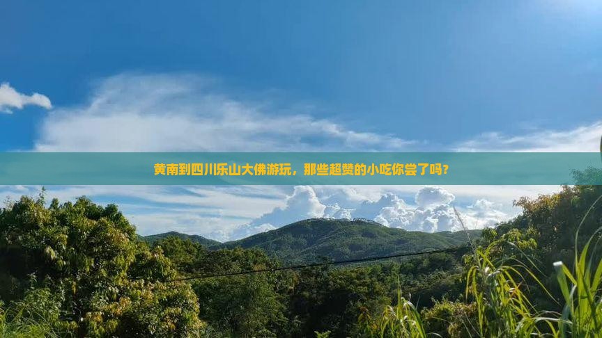 黄南去四川乐山大佛旅游小吃