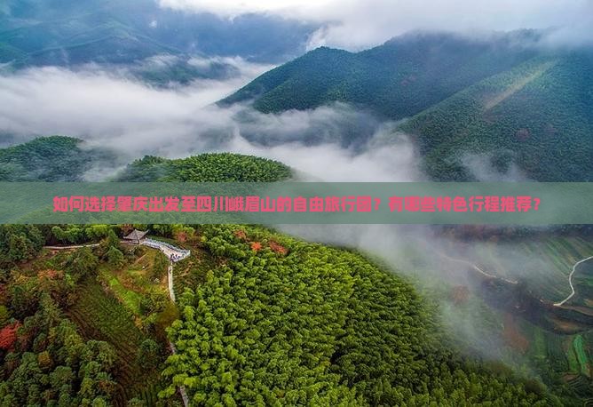 如何选择肇庆出发至四川峨眉山的自由旅行团？有哪些特色行程推荐？