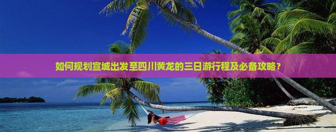 如何规划宣城出发至四川黄龙的三日游行程及必备攻略？