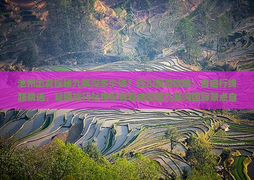 池州出发探秘九寨沟多少钱？四川旅游攻略：自由行线路精选，昆明旅行社带你看看成都至九寨沟国际景点自由游