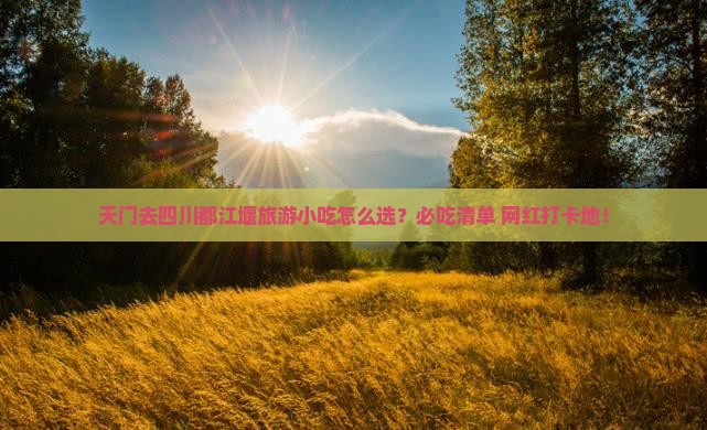 天门去四川都江堰旅游小吃