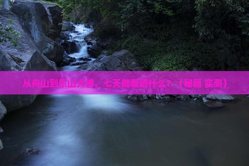 舟山去四川乐山大佛七日游