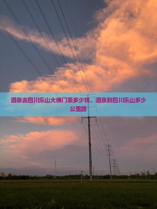 酒泉去四川乐山大佛门票