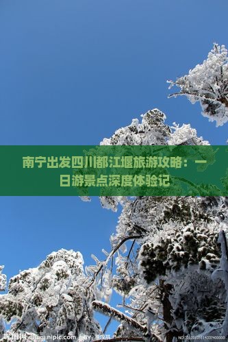 南宁出发四川都江堰旅游攻略：一日游景点深度体验记