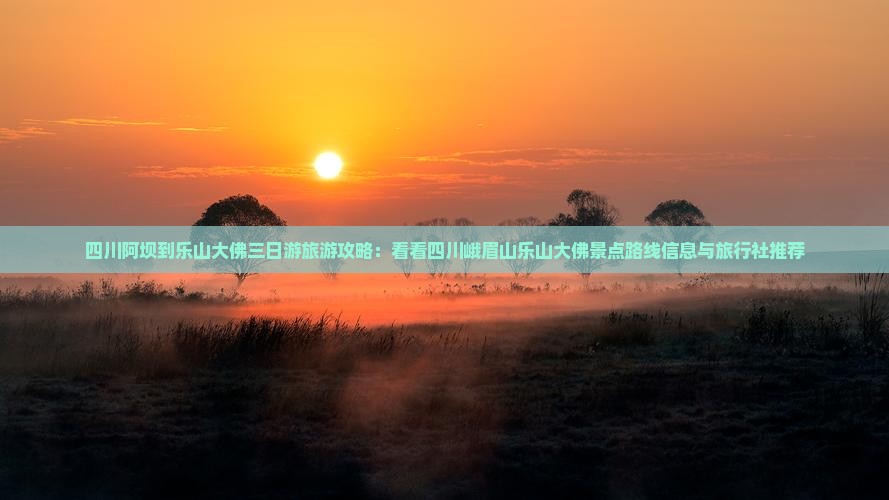 四川阿坝到乐山大佛三日游旅游攻略：看看四川峨眉山乐山大佛景点路线信息与旅行社推荐
