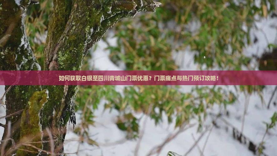如何获取白银至四川青城山门票优惠？门票痛点与热门预订攻略！