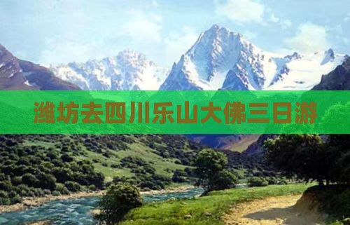 潍坊去四川乐山大佛三日游