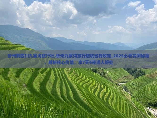 忻州到四川九寨沟旅行社