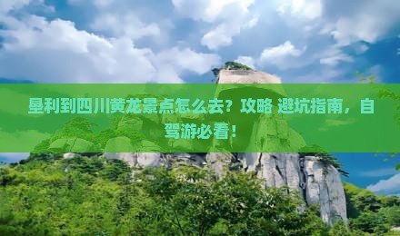 垦利到四川黄龙景点