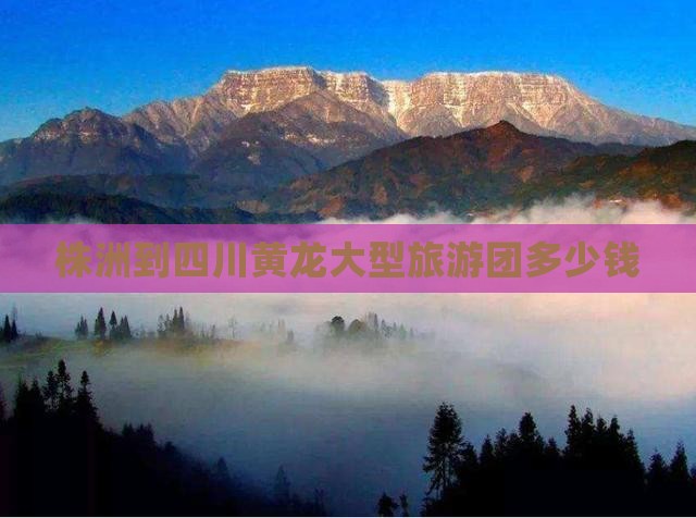 株洲到四川黄龙大型旅游团